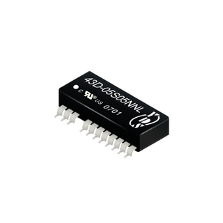 43D 系列 1.8瓦 0.5KV隔離電壓 SMD 直流對直流電源轉換器